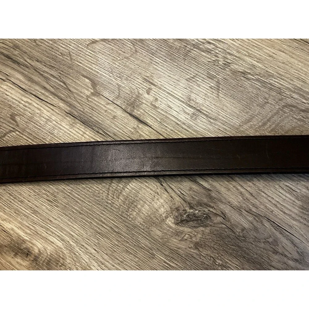 Duluth Trading Men's Lifetime Black Leather Belt Size 48 Good Condition